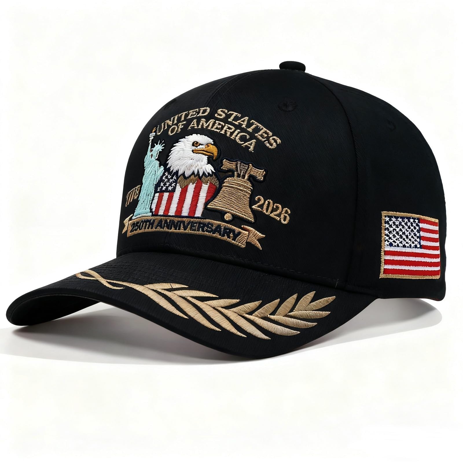 250 Anniversary USA Hat 250Th Patriotic Hats 1776-2026 Adjustable Embroidered Ba