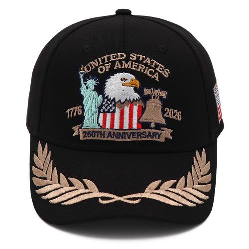 250 Anniversary USA Hat 250Th Patriotic Hats 1776-2026 Adjustable Embroidered Ba