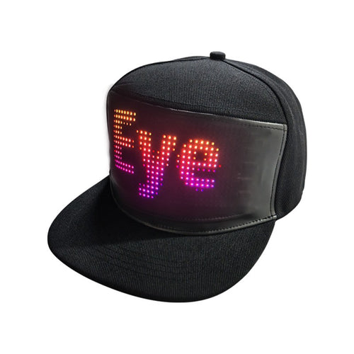 LED Luminous Hip-hop Hat Baseball Cap Headwear Cosplay Prop Headpiece Party Gift